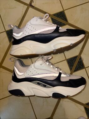 Authentic Dior Men's Mesh Sneakers in Navy Blue  and white